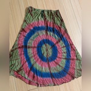 Tie dye hippie chick skirt from Nepal